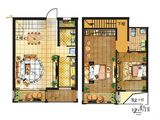 泰丰首府_2室2厅1卫 建面100平米