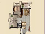 雅居乐江玥_3室2厅1卫 建面89平米