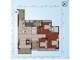 越秀星汇名庭_4室2厅2卫 建面157平米