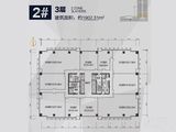 济南恒大财富中心_2#楼3层户型图 建面1902平米