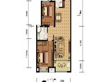 碧桂园翡翠雅郡_2室2厅1卫 建面90平米