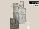 德宝幸福里_2室2厅1卫 建面91平米