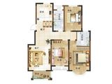 翡翠明珠二期_3室2厅2卫 建面123平米