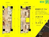 联发君澜_2室2厅1卫 建面57平米