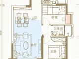锦绣四季花园_2室2厅1卫 建面64平米