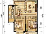 亿升家和府_2室2厅1卫 建面70平米