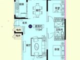 恒大悦府_2室2厅1卫 建面119平米