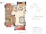 四季花城_2室2厅1卫 建面86平米