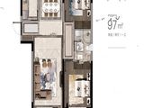月伴湾_2室2厅1卫 建面97平米