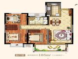 中庚香城云开_3室2厅1卫 建面105平米