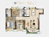 盐城富力科创城_3室2厅2卫 建面124平米