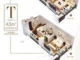 虞东时代广场_1室1厅1卫 建面43平米