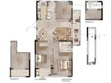 海湖府二期_3室2厅2卫 建面116平米
