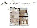 荣安金成华府_3室2厅2卫 建面89平米