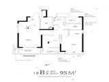 信达天御_3室2厅1卫 建面95平米