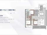 兴港和昌凌云筑_3室2厅2卫 建面115平米