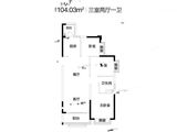 恒大悦府_3室2厅1卫 建面104平米