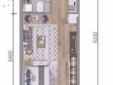世茂悦海里┃π公寓_1室1厅1卫 建面50平米