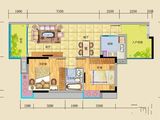 碧河四期水云天公馆_2室2厅1卫 建面85平米