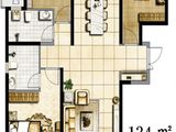 保利拉菲公馆_3室2厅2卫 建面134平米