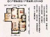 沂河蘭庭郡_C户型标准层/户型面积：129.04 建面0平米