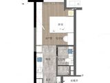 汇鑫时代中心_1室1厅1卫 建面30平米