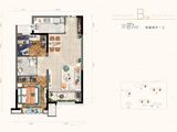 绿地空港西斯莱公馆_2室2厅1卫 建面87平米