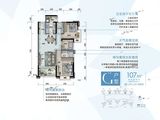 时代润园_3室2厅2卫 建面107平米