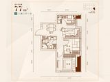 天津湾海景芯苑_2室2厅1卫 建面77平米