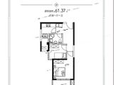 宝林枫景苑知翠里_2室1厅1卫 建面61平米