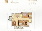 佳源嘉晟悦海印象_4室2厅2卫 建面117平米