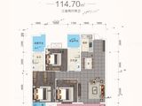 亿都随园_3室2厅2卫 建面114平米