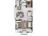百骏中心_3室2厅1卫 建面90平米