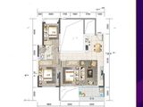 国瑞红塘湾_3室2厅1卫 建面100平米