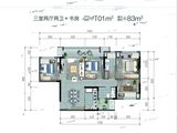 华宇锦绣玺岸_3室2厅2卫 建面101平米