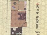 湘江学府_1室1厅1卫 建面36平米