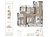 百郦华庭_4室2厅2卫 建面120平米