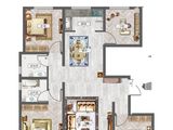 奥莱花苑_4室2厅2卫 建面130平米