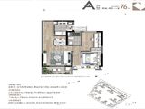 正荣润禾府_2室1厅1卫 建面76平米