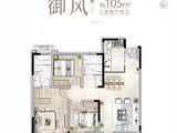 北京城建国誉府_3室2厅1卫 建面105平米