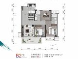 轨道御澜上城_3室2厅2卫 建面98平米