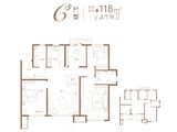 青特金茂中欧国际城滨江悦_4室2厅2卫 建面118平米
