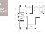 玖玖颂阁_3室2厅2卫 建面89平米