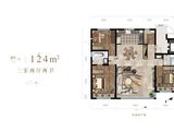 方大白沙岛壹号_3室2厅2卫 建面124平米